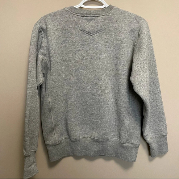 Eddie Bauer Vintage Distressed Print Grey Crewneck Sweatshirt Men Women Small - Picture 4 of 7